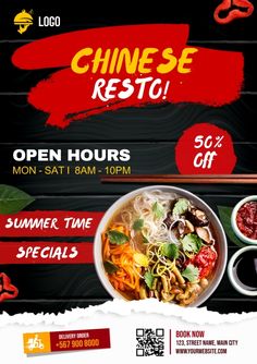 the chinese resto is open hours on saturday, may 1 - 5pm to 3pm