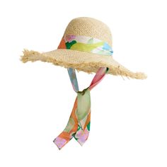 Inspired by our enchanting trip to Colombia and the vibrant nature of beautiful Cartagena, this straw hat, perfect for a beach hat showcases the lush flowers of this tropical city, radiating a summer and relaxing vibe. It is crafted from high-quality lightweight raffia and features a ribbon tie that allows you to adjust the fit to your liking.  Hat: 100% raffia; ribbon tie: 100% Polyester Digital printed with floral patterns on ribbon tie inspired by Cartagena 2 colors to choose: Pink & Green an Spring Coastal Boater Hat Made Of Toquilla Straw, Palm Leaf Sun Hat For Beach In Spring, Spring Beach Straw Hat In Palm Leaf, Bohemian Palm Leaf Straw Hat For Vacation, Palm Leaf Straw Hat For Vacation In Spring, Summer Palm Leaf Straw Hat For Vacation, Bohemian Style Palm Leaf Sun Hat For Spring, Spring Vacation Straw Hat In Palm Leaf, Summer Vacation Straw Hat Made Of Palm Leaf