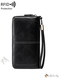 Bird in Bag - Leather Multi-Pocket Wallet Business Clutch With Cell Phone Pocket, Rectangular Business Clutch With Cell Phone Pocket, Rectangular Coin Purse With Pockets, Everyday Rectangular Coin Purse With Pockets, Rectangular Everyday Coin Purse With Pockets, Black Wallet With Zipper Pocket For Everyday Use, Rectangular Business Pouch With Pockets, Black Pouch Wallet With Zipper Pocket, Black Rectangular Wallets With Pockets