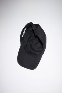 <div>Acne Studios black six panel baseball cap is made of cotton twill with an adjustable back.</div> Distressed Leather Jacket, Zipper Shirt, Studio Logo, Denim Gift, Distressed Leather, Logo Embroidery, Hat Sizes, Cotton Style, Embroidery Logo