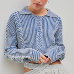 Please See Photo For Description Long Sleeve Knit Tops, Cider, Cable Knit, Product Description, Long Sleeve Tops, Collar, Womens Tops, Cute Outfits, Long Sleeve