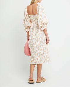 Price Comparison Few Moda $69 Reformation $250 LPA $288 Product Details We love the ethereal silhouette of this breezy, cotton dress. Done with exaggerated puff sleeves and a smocked bodice.- Optional off-the-shoulder sleeves- Midi length- Content: 100% Cotton Style# T21WDR00111 Fit Notes - Model wearing a size XS- Model measurements: 5'10.5'' Height / 32'' Bust / 25.5'' Waist / 34.5'' Hips Size Length Bust Waist Hips XS 112.5 56 - 66 56 - 66 110 - 120 S 114 60 - 70 60 - 70 114 - 124 M 115.5 64 Chic Smocked Dress With Puff Sleeves, Feminine Smocked Dress With Elastic Sleeves For Brunch, Knee-length Smocked Dress With Gathered Sleeves For Brunch, Chic Cotton Dresses With Bishop Sleeves, Garden Party Dresses With Bishop And Gathered Sleeves, Chic Smocked Dress With Gathered Sleeves For Daywear, Chic Cotton Smocked Dress For Brunch, Summer Feminine Prairie Dress, Summer Daywear Puff Sleeve Dress With Smocked Back