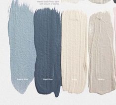 the swatches are all different shades of paint