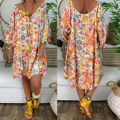 Material : CottonMaterial : PolyesterSilhouette : LooseAge : Ages 18-35 Years OldSeason : SummerNeckline : V-NeckSleeve Length(cm) : WristGender : WomenDecoration : Draped TasselStyle : Bohemian , bohe , vintageWaistline : NaturalPattern Type : PrintDresses Length : Above Knee, MiniType : Women Floral Print Shirt Dress V Neck Grand SizeStyle : Loose / Leisure / OversizeSeason: Summer,Spring,Autumn Welcome to our shop ! Note : The size is in Asia size , please check the Asia size chart carefully Bohemian Floral Dress, Summer Plus Size, Holiday Beach, Floral Print Shirt, Bohemian Floral, Printed Shirt Dress, Beach Shirt, Long Sleeve Floral Dress, Crop Top Blouse