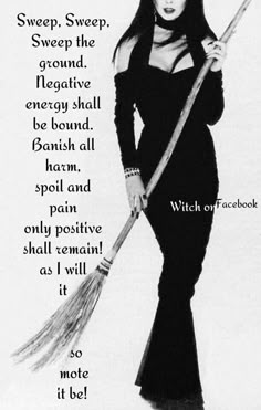 Sweeping Negativity - Pinned by The Mystic's Emporium on Etsy Magia Das Ervas, Witch Quotes, Wiccan Magic, Magic Spell Book