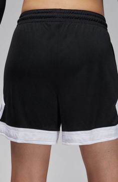 Dri-FIT tech ensures you stay comfy and dry as you make moves in these lightweight shorts inspired by Jordan's uniform. Elastic waist Side-seam pockets Dri-FIT moisture-wicking technology 100% polyester Machine wash, line dry Imported Nordstrom x Nike: A curated lifestyle destination where fashion is the ultimate sport Black Athletic Shorts For Sports Events, White Sports Shorts With Short Inseam, Moisture-wicking Athletic Shorts For Sports Season, Go-dry Athletic Shorts For Sports Season, Sporty Moisture-wicking Athletic Shorts, White Athletic Shorts With Short Inseam For Sports, White Nylon Athletic Shorts With Short Leg, Moisture-wicking Short Athletic Shorts For Sports Events, Go-dry Nylon Shorts For Sports Events