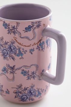 Frankie Graphic Mug Rocco Aesthetic, Rococo Era, Rococo Revival, Pinterest Predicts, Eclectic Style Decor, 2025 Trends, Tall Mug, Kitchen Wares, Pottery Inspo