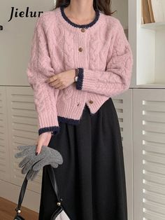 45453467943134 Winter Fashion Jackets, Chic Cardigan, Cardigan Women, Pink Jacket, Sweater Coats, Cardigans For Women, Fashion Styles, Don't Let, Coat Dress