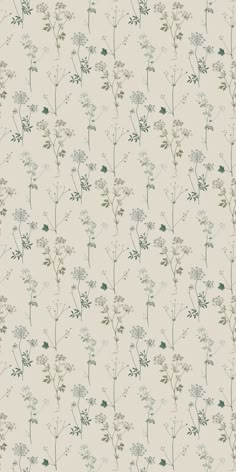 an image of a wallpaper with flowers and leaves on the back half of it