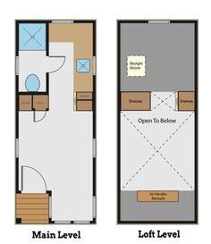 the floor plan for a small cabin