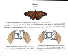 the instructions for making a butterfly model are shown in this manual, which shows how to make