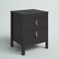 This 2-drawer nightstand has a clean-lined silhouette that complements most design schemes. It stands just over 21” high, so is a great choice for a low-profile bed or futon. It is made from engineered wood with a painted finish and stands on straight square legs. The two soft-close drawers rest on ball-bearing glides, so they open and close with ease, and they provide ample room for bedtime essentials like reading glasses, chargers, and must-reads. We love that the drawer pulls are removable, a Low Profile Bed, Bedroom Remodel, 2 Drawer Nightstand, Children Room, Big Boy Room, Boys Bedroom, Remodel Bedroom, Soft Close Drawers, Drawer Nightstand