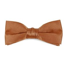 Create the look of a gentleman with our 100% polyester bow ties. Whether for a formal event or simply to look professional, a bow tie is the perfect addition to your attire and with pre knotted you can have perfect knot all the time. This fancy looking and silky feeling will upgrade your look instantly. Size: one size.  Color: Bronze.  Gender: male.  Age Group: adult. Formal Pre-tied Bow Tie With Butterfly Knot, Formal Bow With Butterfly Knot, Formal Butterfly Knot Bow Tie, Bow Ties For Black-tie Events, Classic Ties For Party, Classic Solid Color Ties For Party, Dapper Solid Color Ties, Solid Color Party Bow With Ties, Solid Black Tie Bow With Ties