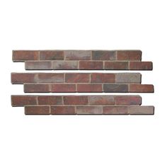 three pieces of brick are shown against a white background