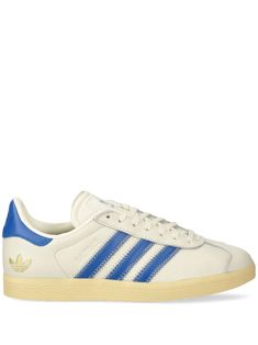 light beige/royal blue leather front lace-up fastening signature 3-Stripes logo logo print to the side and tongue contrasting branded heel counter round toe branded insole flat rubber sole Adidas Gazelle Women, Adidas Gazelle Sneaker, Sneakers Blue, Adidas Gazelle, Light Beige, Blue Leather, Sneakers Black, Logo Print, Adidas Sneakers