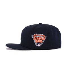 Celebrate the 2005 Summer Classic, hosted by the Detroit Tigers in Comerica Park! This is definitely one of our favorite Tigers fitteds, mostly because the usage of Orangeade in this side patch is so well balanced. With clean White logo on the front, the contrast of the side patch against the dark Navy crown is a perfect match not only for Tigers fans, for fashion as well. With updated New Era logo done in White and modern MLB batterman on the rear, this is one classic that’s gotten a big second Blue Sports Fitted Hat With Logo Patch, Collegiate Six-panel Fitted Hat For Fans, Detroit Tigers Logo, Adjustable Six-panel Navy Fitted Hat, Detroit Tigers Hat, Comerica Park, New Era Logo, New Era Hats, World Baseball Classic