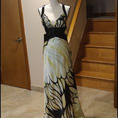 Gorgeous, Brand New Dress By Terani Couture. Size 6, But Fits Great Size 4 Too. Beautiful Lime Green Color With Black Sequin. Empire Waist Gala Dress, Empire Waist Fitted Dress For Gala, Fitted Empire Waist Dress For Gala, Silk Evening Dress With Floral Print And Fitted Bodice, Elegant Empire Waist Evening Dress For Spring, Spring Formal Evening Dress With Empire Waist, Elegant Evening Dress With Empire Waist For Spring, Fitted Silk Evening Dress With Floral Print, Silk Evening Dress With Floral Print