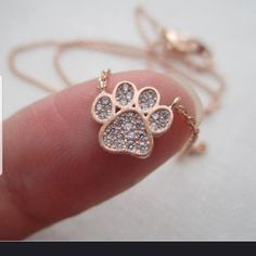 Host Pickbeautiful!! Paw Print Necklace With Tiny Cz's In Rose Gold. Necklace Has An Extension On The Clasp. Tiny Cz's Throughout Pawprint. Very Shiny And Brilliant. Perfect As A Gift Or For Yourself. Nwt Paw Paw Gifts, Necklace Paw Print, Dog Paw Pendant, Paw Jewelry, Paw Necklace, Paw Print Necklace, Lovers Necklace, Dog Jewelry, Fancy Jewelry