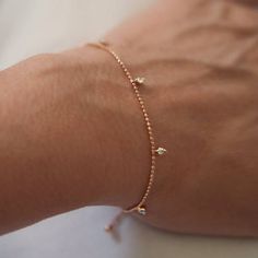 Delicate Diamond Bracelet with Gold chain 18k solid gold adjustable bracelet Adjustable Dainty Diamond Bracelets, Dainty Gold Bracelet With Cubic Zirconia And Adjustable Chain, Dainty Rose Gold Diamond Chain Bracelet, Delicate Diamond Bracelet With Accents, Adjustable Dainty Diamond Bracelet, Dainty Tennis Bracelet With Adjustable Chain As Gift, Dainty Adjustable Gold Bracelet With Cubic Zirconia, Adjustable Delicate White Gold Bracelet, Delicate Rose Gold Diamond Bracelet With Accents