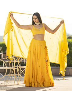 Beautiful Yellow Lehenga Set - www.riafashions.com Yellow Palazzo Set With Dupatta In Traditional Drape, Yellow Palazzo Set With Mirror Work For Eid, Diwali Yellow Palazzo Set With Dupatta, Yellow Palazzo Set With Dupatta For Diwali, Yellow Palazzo Set With Gota Work For Wedding, Yellow Bollywood Palazzo Set With Cutdana, Bollywood Style Yellow Palazzo Set With Cutdana, Festive Yellow Palazzo Set With Cutdana, Bollywood Style Yellow Cutdana Palazzo Set