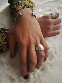 "Large silver crescent dome ring, adjustable statement ring, chunky curved open ring, womens bold thick ring, modern style smooth dome ring Welcome to my shop! ✈️ DHL EXPRESS SHIPPING AVAILABLE, 1-3 BUSINESS DAYS DELIVERY! ✔️ PLEASE MAKE SURE TO SELECT IT, RIGHT BEFORE YOUR PURCHASE! ❗️ ❗️ DON'T FORGET TO ADD YOUR CELL # AT THE \"NOTE TO SELLER\" SECTION IF YOU CHOOSE DHL! BY FILLING YOUR CELL NUMBER YOU EARN THE BENEFIT TO CHOOSE BETWEEN 6 DIFFERENT DELIVERY OPTIONS! INSTRUCTIONS WILL BE SENT T Adjustable Open Dome Ring For Everyday, Trendy Wide Band Open Ring For Everyday, Trendy Metal Dome Ring With Open Design, Trendy Open Dome Ring In Metal, Adjustable Open Dome Ring For Everyday Wear, Minimalist Metal Dome Ring With Open Design, Modern Adjustable Dome Ring For Everyday, Adjustable Open Wide Band Ring With Polished Finish, Trendy Silver Open Wide Band Ring