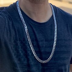 30" x 10MM Cuban Curb hip hop chain. Bright silver tone finish over base metal. Lobster claw clasp to lock your necklace. Has good weight to it at a solid 97 grams. 30 day money back satisfaction guarantee. 100% FREE SHIPPING in USA. Order now! Men Chain, Hip Hop Chains, Chain Silver, Hip Hop Jewelry, Cuban Link Chain, Cuban Chain, Fashion Jewelry Necklaces, Shiny Silver, Chains For Men