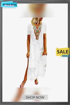 Lace Split Short-sleeve Dress Bohemian Short Sleeve Midi Dress For Party, Chic V-neck Short Sleeve Vacation Dress, Stretch Maxi Dress For Beach Season, Chic Short Sleeve Dress For Summer, Stretch Summer Maxi Dress, Elegant Stretch Maxi Dress For Beach Season, Elegant Shift V-neck Maxi Dress, Elegant Shift Maxi Dress With V-neck, Elegant V-neck Shift Maxi Dress