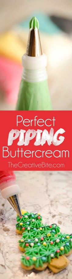 the perfect piping buttercream for cookies and cupcakes is an easy recipe