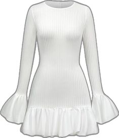 Feminine Fitted Mini Dress For Fall, Stretch Puff Sleeve Mini Dress For Winter, Winter Puff Sleeve Ruffle Dress, Winter Ruffle Puff Sleeve Dress, Fitted Winter Dresses With Ruffles, Fitted Ruffle Dresses For Winter, Spring Slim Fit Midi Mini Dress, Spring Bodycon Mini Dress With Ruffle Hem, Fitted Pleated Winter Dress