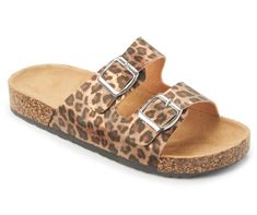 Leopard Print Synthetic Sandals For Beach, Leopard Print Synthetic Sandals For The Beach, Summer Leopard Print Synthetic Sandals, Leopard Print Sandals, Leopard Sandals, Black Clogs, Two Strap Sandals, Double Strap Sandals, Black Leather Mules