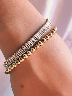 "\"A classic tennis bracelet adorned with cubic zirconia, carefully crafted from real brass plated with 18k gold. Designed for women who love elegance, this nickel-free bracelet shines brilliantly with its clear stones. Ideal size 7-1/ Measuring from 7-1/8\" ~ 7-1/2\" (18~19cm), it gracefully wraps around the wrist, offering both luxury and comfort.\" Recommendations for care and storage: To extend the life of your jewelry, avoid contact with chemicals, perfumes and cosmetics. Over time, brass c Hippie Bracelets, Clear Stone, Free Bracelet, Diamond Bracelets, Brass Jewelry, Tennis Bracelet, Silver Hoops, Gold Style, Lovely Gift