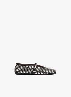 STRASS LEATHER BALLET FLATS Alaia Ballet Flats, Tracee Ellis Ross Style, Folk Aesthetic, Daily Shoes, Europe 2023, Black Ballerina, Fall Faves, Flats For Women, Tracee Ellis Ross