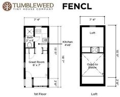 the floor plan for a tiny house