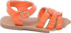 Orange Closed Toe Sandals For Spring, Orange Closed Toe Sandals For Summer, Adjustable Ankle Strap Orange Sandals, Adjustable Ankle Strap Sandals In Orange, Orange Flat Sandals For Spring, Orange Closed Toe Sandals For Vacation, Orange Sandals With Buckle Closure For Vacation, Orange Buckle Closure Sandals For Vacation, Orange Sandals With Buckle Closure For Beach