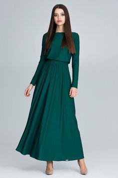 Simple Maxi Dress, Green Long Sleeve Dress, European Dress, Designer Evening Dresses, Long Sleeve Dresses, Maxi Robes, Green Long Sleeve, Maxi Dress Evening, Chiffon Maxi Dress