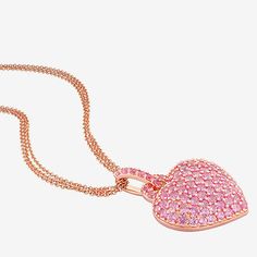 Features: Quick ShipJewelry Closure: Lobster ClaspLink Construction: SemisolidSetting: PaveShape: HeartStone Cut: RoundStone Millimeter Measurement: 2 Mm Length, 2 Mm WidthMetal Color: RoseChain Length: 17 InchChain Width: 3 MillimetersPendant Length: 29.5mmPendant Width: 21.6mmChain Construction: CableCare: Wipe CleanStone Type: 95 Lab Created SapphireAuthenticity: Lab Created StoneMetal: 18k Rose Gold Over SilverNecklace Type: Pendant NecklacesPendant & Charms Type: PendantsCountry of Origin: Luxury Rose Gold Double Heart Jewelry, Luxury Heart-shaped Rose Gold Necklace, Luxury Rose Gold Heart-shaped Jewelry, Luxury Rose Gold Necklace For Valentine's Day, Luxury Pink Heart Cut Necklace, Rose Gold Heart Pendant Necklace, Pink Open Heart Necklace For Weddings, Elegant Pink Open Heart Necklace, Pink Gold Heart Cut Jewelry With Heart Charm