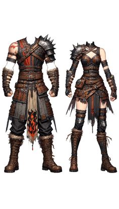 two different views of the armor worn by characters