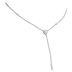 Simple and classic white gold necklace made by Amwaj, with a mix of pear and Marquise shape of diamond that are making an illusion of one big solitaire pear shape surrounded by a diamond halo. Because of its simplicity it is a perfect choice for any occasion. Diamond clarity: VS SI /G H color Diamond weight: 0,7 ct Gross weight: 7.039 g Luxury White Gold Pear-shaped Necklace, Luxury Pear-shaped White Gold Necklace, Luxury Sterling Silver Diamond Necklace Single Strand, Luxury Sterling Silver Single Strand Diamond Necklace, Luxury Diamond Drop Necklaces, Luxury Drop Diamond Necklaces, Silver Platinum Pear-shaped Necklace, Pear-shaped Platinum Silver Necklace, Luxury Platinum Pear-shaped Necklace