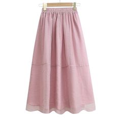 Comfort and style for every occasion! With a wide range of sizes and a flattering A-line silhouette, the Skirt Queen Moan is perfect for any body type. Made of high-quality cotton and voile fabric, this mid-calf skirt will provide you with the ultimate comfort and breathability. Plus, its empire waistline and broadcloth material make it a versatile piece for any wardrobe. Get yours today and experience the benefits of the Skirt Queen Moan ! Waist Size: 23.6" - 40.1" / 60cm-102cm Length: 31.5" / Spring Maxi Skirt With Elastic Waistband, Feminine Solid Color Maxi Skirt For Summer, Summer Feminine Maxi Skirt, Cotton Midi Length Bottoms For Summer, Solid Color Midi Length Bottoms For Summer, Feminine Wide Leg Maxi Skirt For Summer, Summer Daywear Wide Leg Skirt, Cotton Tiered Skirt In Solid Color, Cotton Tiered Skirt With Solid Color