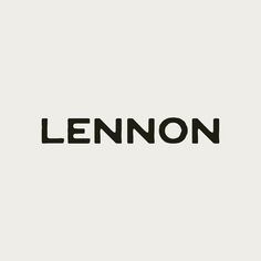 the word lenon is written in black on a white background