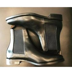 Handmade Mens Black Leather Chelsea Boots, Men formal Leather Ankle Boots | eBay Business Martin Boots With Leather Sole And Plain Toe, Formal Leather Ankle Martin Boots, Leather Ankle Martin Boots For Formal Occasions, Formal Ankle Martin Boots With Leather Sole, Formal Leather Martin Ankle Boots, Formal Martin Boots With Plain Toe For Winter, Classic Martin Boots For Formal Fall Occasions, Formal Plain Toe Martin Boots For Winter, Formal Leather Chelsea Boots, Ankle-high