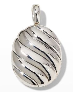 David Yurman locket Approx. 37 x 22.5mm Sterling silver Hinged bail Necklace sold separately Imported Silver Locket Necklace, Jewelry To Buy, Pearl Chain Necklace, Silver Lockets, Pattern Texture, Sapphire Necklace, Amethyst Necklace, Pearl Chain, Silver Chain Necklace