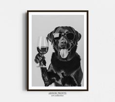 Labrador Drinking Wine Wall Art, Black and White Print, Black Lab, Bart Cart Print, Pet Art, Alcohol Print, Funny Dog Poster, Home Bar Decor - PRINTABLE WALL ART ♥ Welcome to Ardor Prints ♥ **Please note that this listing is for a digital download only. No physical product will be shipped. ** Our digital files come in high quality 300dpi resolution JPG files and are available in 5 different ratio sizes. --------------------------------------------------------------------------- 𝐈𝐍𝐂𝐋𝐔𝐃𝐄𝐃 Bar Artwork Decor, Bart Cart, Bar Cart Print, Bar Cart Art, Wine Wall Art, Wine Glass Art, Wall Art Black And White, Wine Wall, Drinking Wine