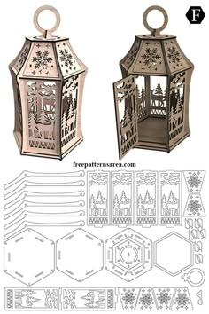 the paper lantern is cut out and ready to be used as decoration for christmas decorations