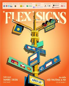 an advertisement for a computer game called flex signs