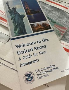 the united states guide for new immigrants sits on top of mail and envelopes