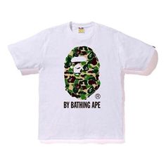 BAPE Abc By Bathing Tee Green Camouflage Large Ape Head Short Sleeve T-shirt Unisex White BAPE19SS-002 (Unisex/Short Sleeve/Gift Recommend) Camouflage Graphic Print Crew Neck T-shirt, Camouflage Letter Print T-shirt For Streetwear, Casual Camouflage T-shirt Relaxed Fit, Relaxed Fit Camouflage T-shirt With Graphic Print, Camouflage Graphic Print T-shirt For Streetwear, Camouflage Crew Neck T-shirt With Graphic Print, Casual Camouflage T-shirt For Streetwear, Camouflage Sublimation Print Crew Neck T-shirt, Camouflage Cotton T-shirt With Sublimation Print