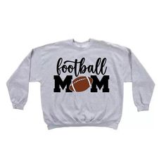 Be the loudest and proudest mom in the stands with this FOOTBALL MOM graphic  sweatshirt!  12x12 across front of sweatshirt Fleece Graphic Print Sweatshirt For Fans, Baseball Season Fan Apparel Sweatshirt With Letter Print, Fall Sports T-shirt With Letter Print, Varsity Sweatshirt With Graphic Print For Fans, Varsity Graphic Print Sweatshirt For Fan Gear, Fan Apparel Fleece Sweatshirt With Graphic Print, Oversized Sweatshirt For Game Day And Sports Season, Oversized Sweatshirt For Game Day, Baseball Season Sweatshirt With Graphic Print For Fans