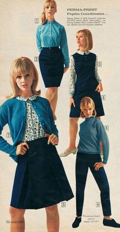 Late 60s Fashion, 60s Fashion Women, Outfits 60s, 60s Fashion Trends, 60’s Fashion, 1960 Fashion, Casual Attire For Women