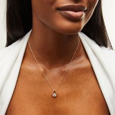 Exude a sophisticated vibe when you wear this lab-created diamond solitaire teardrop pendant. 14K gold A 1 ct. round certified lab-created diamond solitaire sparkles inside an open teardrop-shaped frame F color/SI2 clarity Includes certification card 18.0-inch cable chain; lobster claw clasp Teardrop Pendant, Lab Created Diamonds, Diamond Solitaire, Cable Chain, Lobster Claw, Lab, Cable, Sparkle, Thing 1